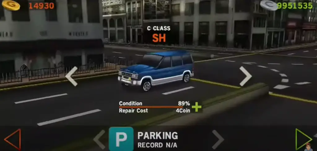 screenshot of c class car in dr driving