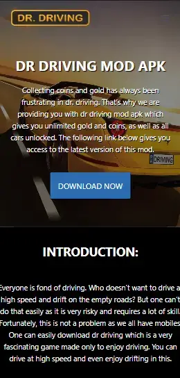 screenshot of dr driving mod apk download button